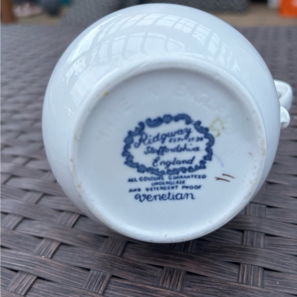 Vintage Ridgway - Venetian Blue Creamer / Small Milk Jug - Ridgway Staffordshire - Picture 3 of 4